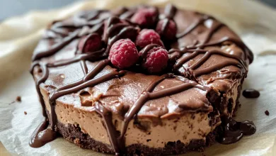 Lighter Chocolate Cottage Cheese Cheesecake